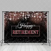 Aperturee - Black Pink Light Pendant Happy Retirement Backdrop